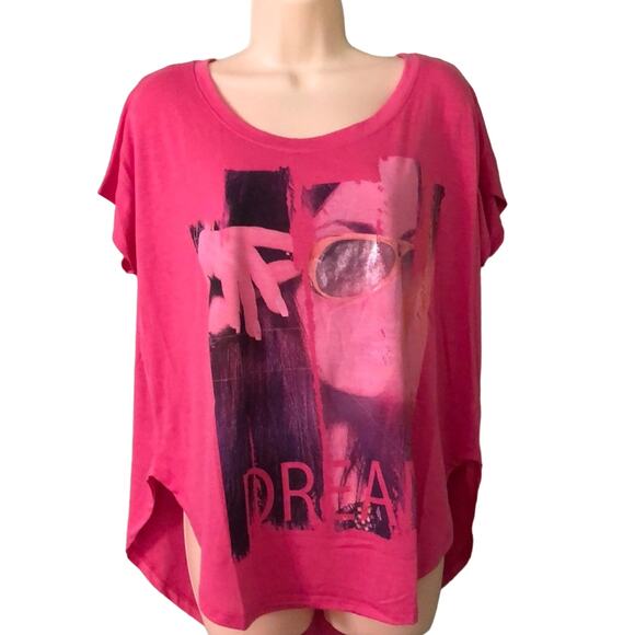 Cold Crush Oversized Graphic Tee Knit Top - Picture 1 of 6